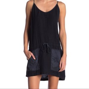 Raelyn Linen Blend Pinafore Dress Tea Leaf Green